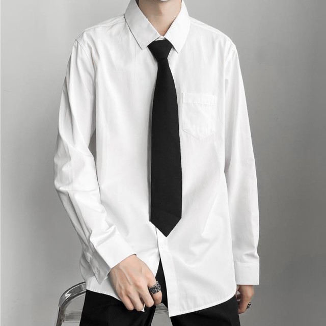 スクールシャツ メンズ 長袖 男子 ワイシャツ カッターシャツ 男の子 学生服 白 制服 白シャツ 形態安定 高校生 中学生